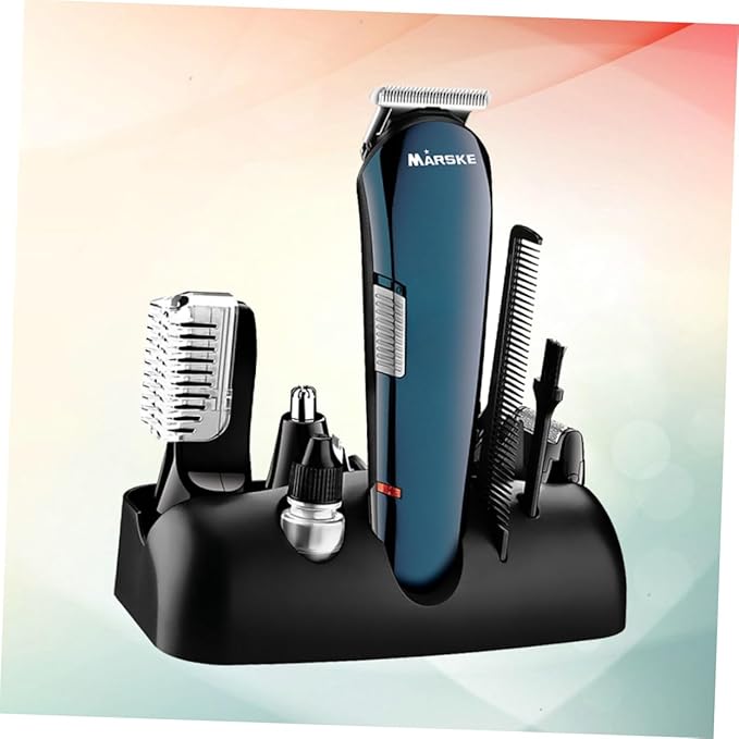 PartyKindom Nose Hair Trimmer Rechargeable Electric Beard Cutter Men's Hair Removal Machine Stainless Steel Head Beard and Mustache Trimmer