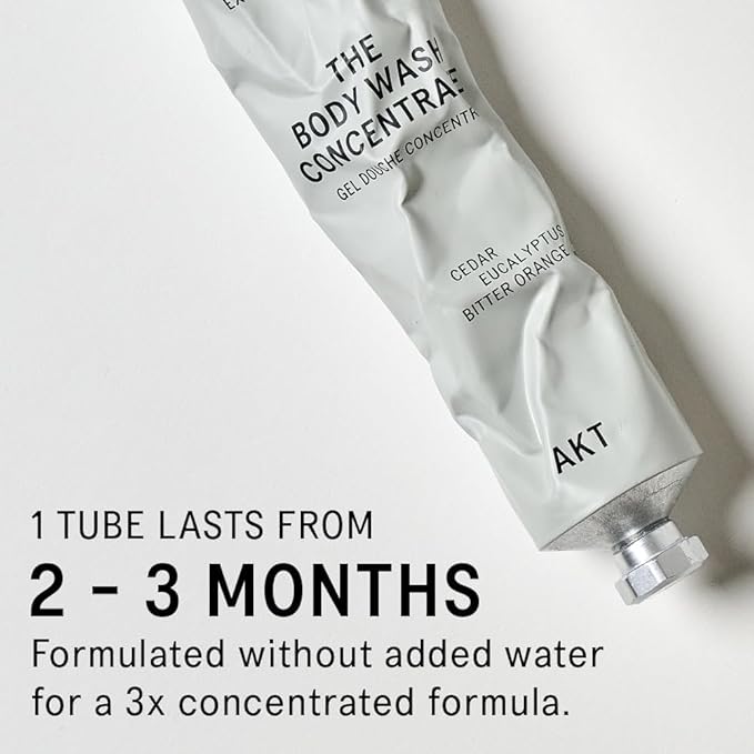 AKT The Body Wash Concentrate 3.4 Fl Oz Natural Shower Gel with Skin-Balancing Prebiotics Body Wash Women &amp Men with Olive Squalane &amp Vitamin E Sc.02 After Thunder All Genders