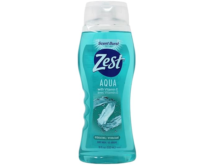 Zest Ocean Breeze with Sea Minerals Refreshing Body Wash 18 fl oz Aqua with Vitamin E Hydrating Body Wash 18 fl oz (6 of each)