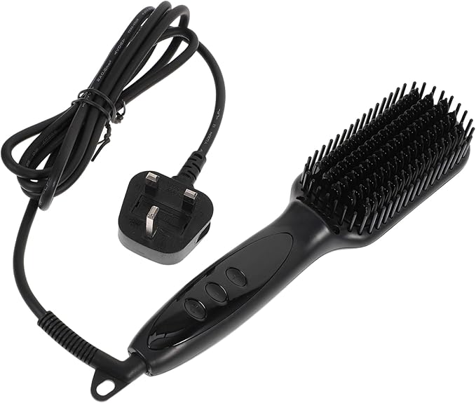 6 Beard and Hair Straightening Brush Gears Heat Professional Electric Comb for Smooth Shiny Styles LCD Display Rotating Cord for Home and Travel