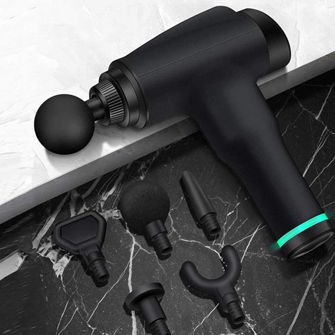 Massage Gun Muscle Massager Professional Deep Tissue Massage Gun with 5 Massage Heads 6 Speed High-Intensity Vibration Rechargeable Massage Gun for Gym Office Home Post-Workout Pain ReliefB