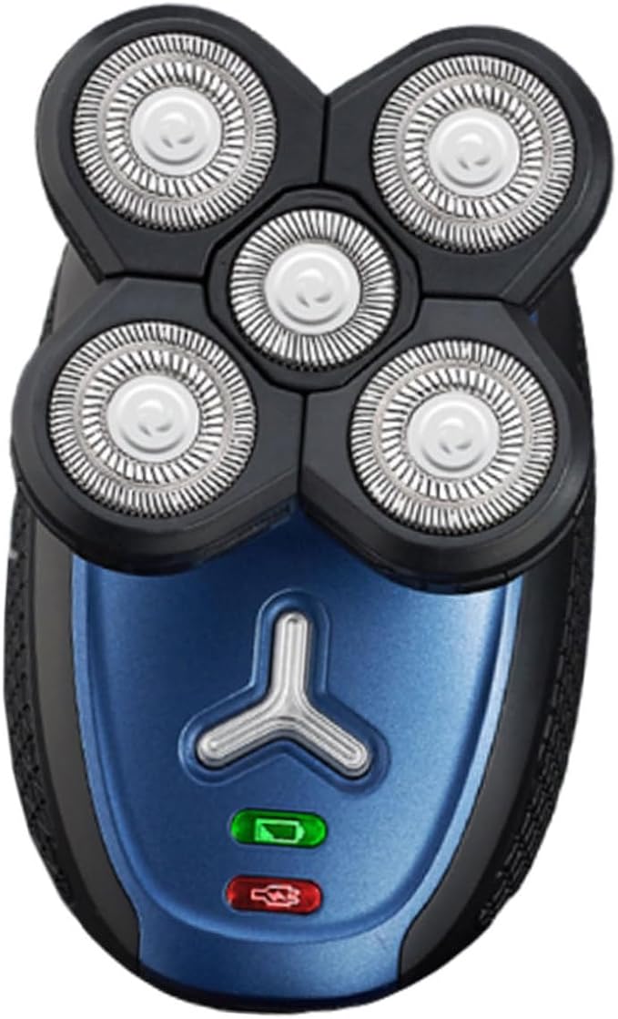 BESTYASH 5-Blade Electric Shaver Rechargeable Waterproof Head Shaving Razor for Men Cordless Electric Razor Detachable Head for Smooth Shaving in Scenario