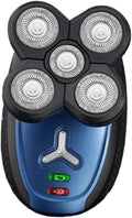 BESTYASH 5-Blade Electric Shaver Rechargeable Waterproof Head Shaving Razor for Men Cordless Electric Razor Detachable Head for Smooth Shaving in Scenario