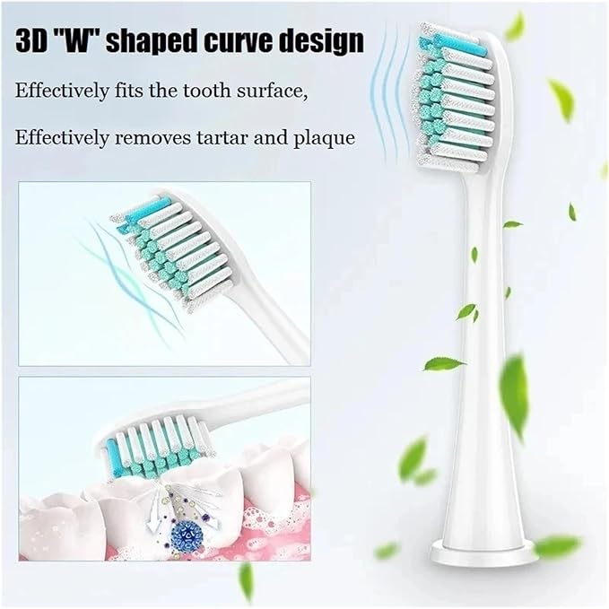Compatible for 8Pcs Replacement Brush Heads Compatible with Philips Sonicare DiamondClean HX3/HX6/HX9 Series Electric Toothbrush HX6064(20Pcs White)