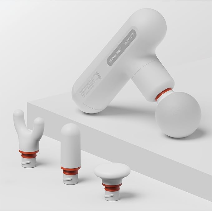 Sharper Image Powerboost Move Aero [New 2026 Version] Mini Deep Tissue Percussion Massage Gun| Muscle Recovery &amp Pain Relief Massage Tool| Full Body Back &amp Shoulder Massager| Travel Gift for M