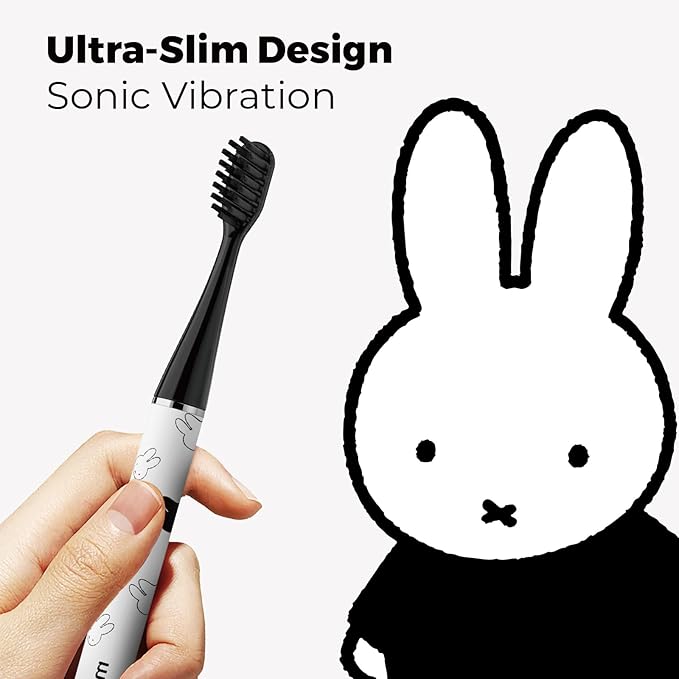 MIPOW Miffy Brush GO i4 Electric Toothbrush &amp Mini Water Flosser Combo Set Slim Rechargeable Sonic Toothbrush w/Travel Case &amp Ceramic DockOral Care Kit for Travel
