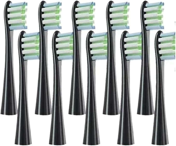 Compatible for Oclean One/ Air2 /SE/X/X PRO/ Z1/ F1 Electric Toothbrush Head 10 Pcs Replaceable Brush with Independent Package(10 Black)