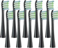 Compatible for Oclean One/ Air2 /SE/X/X PRO/ Z1/ F1 Electric Toothbrush Head 10 Pcs Replaceable Brush with Independent Package(10 Black)