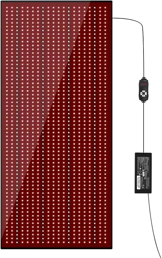 Red Light Therapy Large Mat Blanket 1280pcs LED Beads 660nm 850nm 71x31 Inch Red Infrared for Full Body Parts Relief at Once