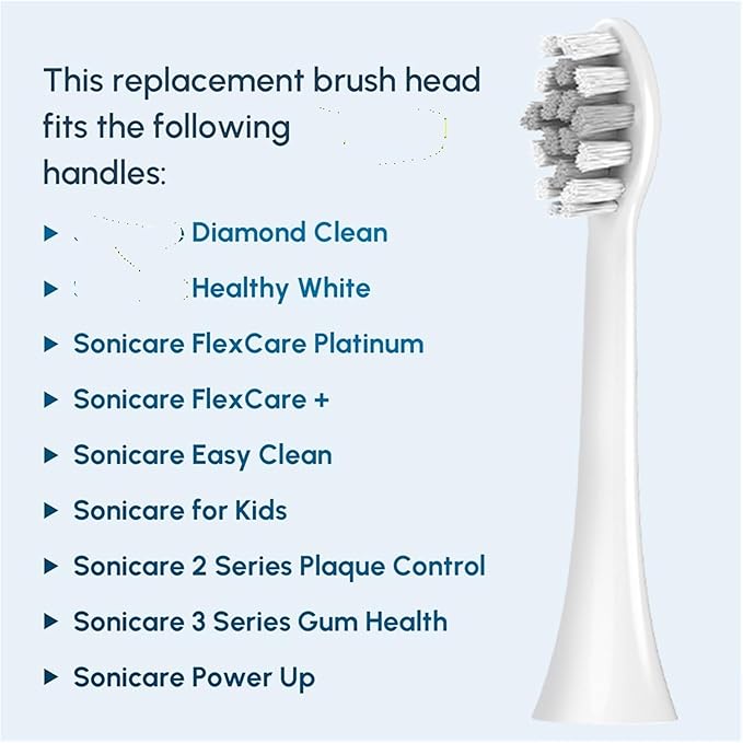 Replacement Toothbrush Brush Heads Compatible for with Philips Sonicare Professional Electric Pro1100 2100 4100 5100 6100(8 Pcs)