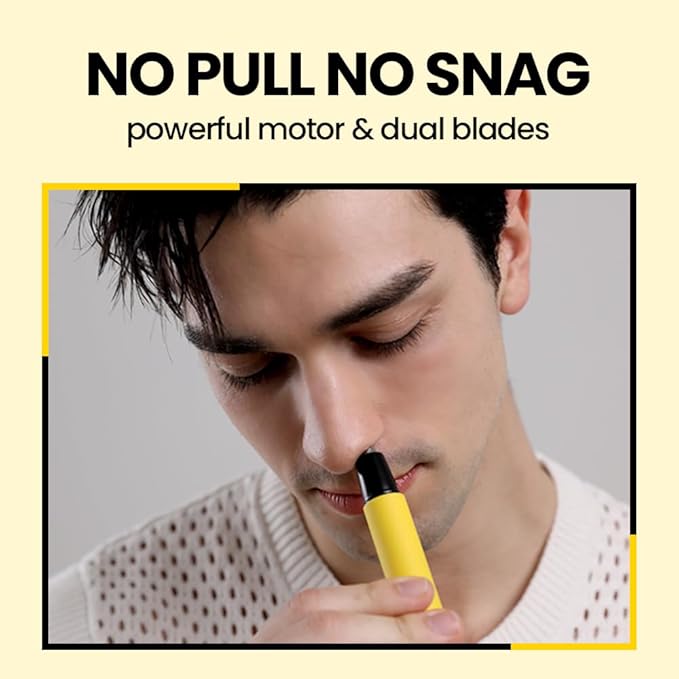 Gorilla Technique Nose Ear Hair Trimmer for Men 10000RPM 2 in 1 Nose &amp Eyebrow USB-C Rechargeable Battery Waterproof Heads Korean 2 Heads