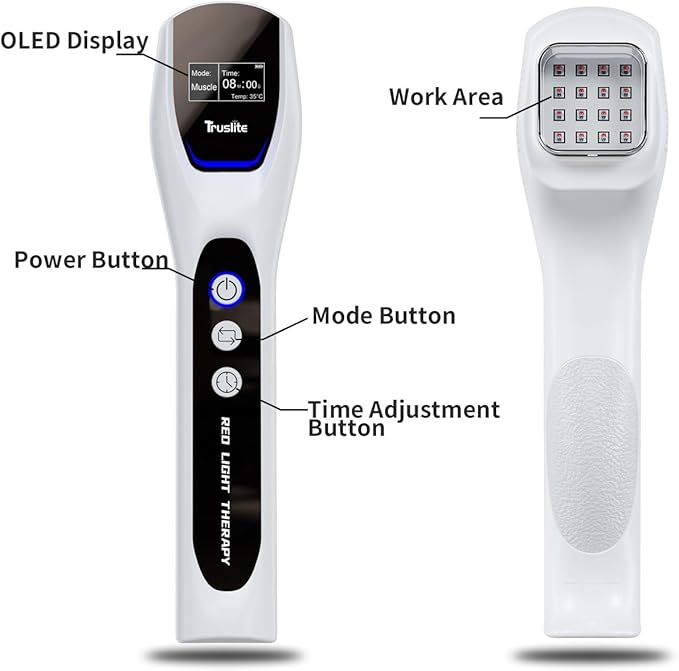 Pet Red Light Therapy Device for Dogs &amp Cats Deep Penetrating Dual-Wavelength LED 16 Red Chips and 16 Infrared Chips for Pain Relief Healing Arthritis – Handheld Vet-Grade Home Use
