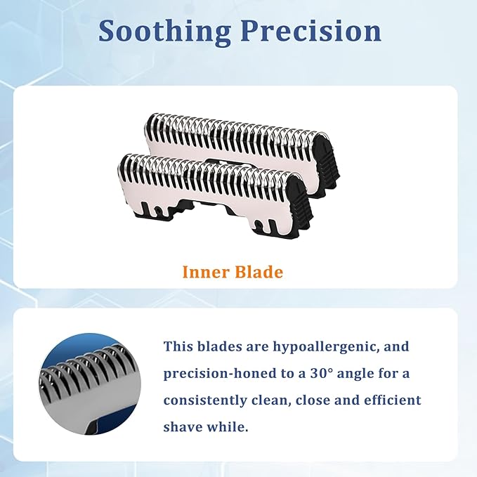 WES9032P Shaver Replacement Blades &amp Foil Compatible with Panasonic arc5 Shavers | Complete Replacement Kit for Models ES-LV9N ES-LV95 ES-LV65 ES-XLV9C(1 Foil+2 Cutters) (Arc5(1Foil+4Cutters))