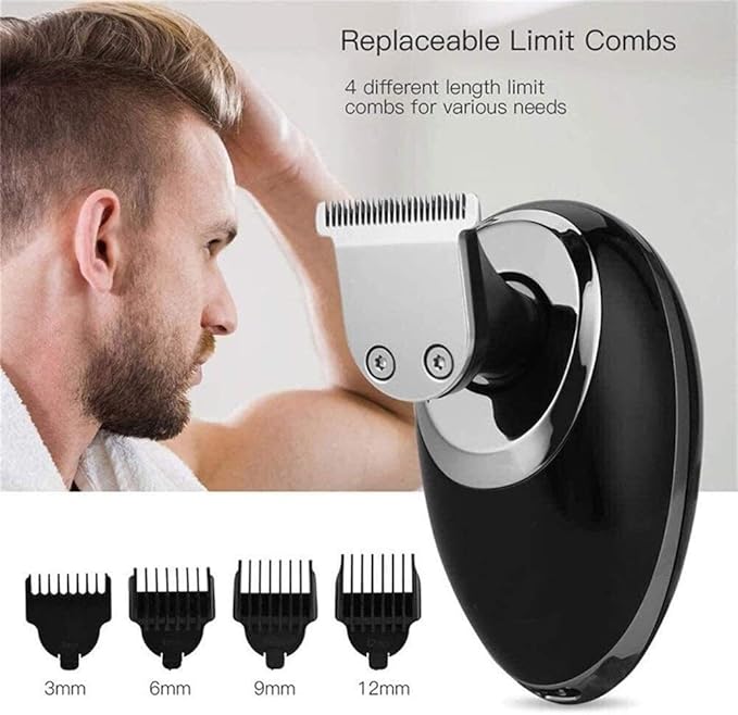 Electric Razor for MenWet and Dry Rechargeable Mens Rotary Shaver Three in One Electric Shaver Beard Hair Clipper Nose Hair Trimmer Cutting Head 5D Floating Wireless Rechar