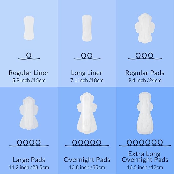 100% Organic Super Long Overnight Pads with Wings Extra Heavy Sanitary Pad for Women Ultimate Absorbency Ultra Thin Extra Coverage Cotton Period Menstrual Pads (Extra Long Overnight Size 6 30ct)
