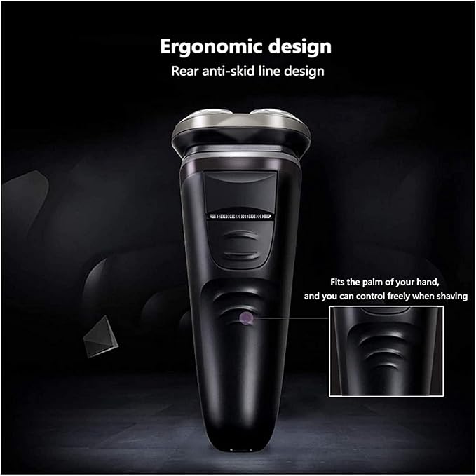 Electric Razor Shaver for MenWet&ampDry Metal IPX7 Waterproof Removable Beard Hair Trimmer Mens Rotary Shavers Included Charging Adapter