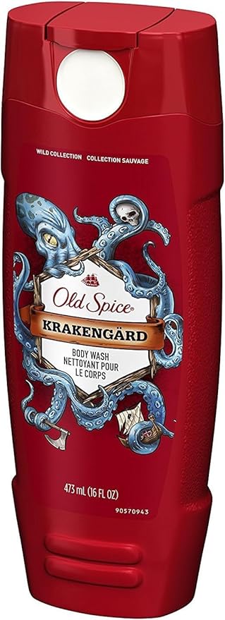Old Spice Body Wash - Wild Collection - Krakengard - Net Wt. 16 FL OZ (473 mL) Per Bottle - Pack of 3 Bottles