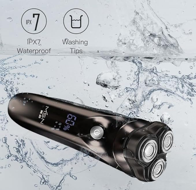 Head Shaver for Men Electric Shaver for Men Beard Trimmer Machine Shaving Electric Razor Trimmer Beard Shaving Machine with 3 Cutter Heads
