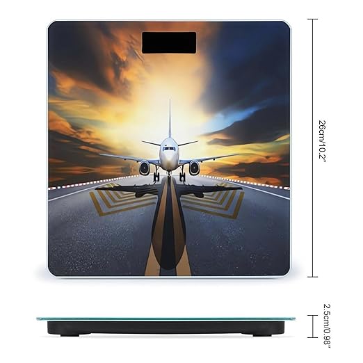 Backpack Airplane Scale for Body Weight Safe Rounded Corners Tempered Glass Digital Bathroom Scale LED Display 400lb Capacity Weight Scales with High Precision Sensors
