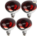 4 Pack 275W Infrared Heat Bulbs for Chickens Infrared Red Heat Lamp for Food Service Brooder Bulb Chicks Reptiles Pet Bathroom Sauna Heat Bulb E26 Base Infrared Red Light Therapy Bulbs