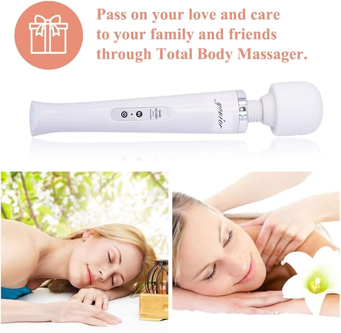 YEVIOR Cordless Personal Electric Massager Wand with 10 Pulse Settings Strong Vibration for WomenPersonal Total Body Therapy Massager for Sports Recovery Muscle Aches Body Pain