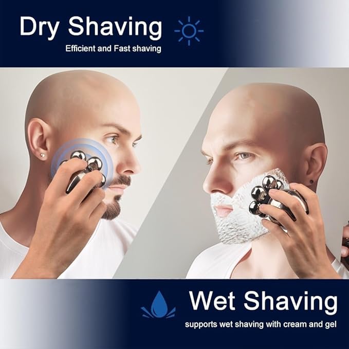 Head Shaver for Men 5 in 1 Shaver for Men Electric Shaver Bald Head Shaver Hair Clipper for Bald Man Beard Trimmer Shaving Machine Bald Head Razor 7D
