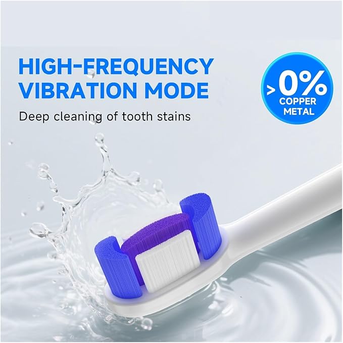 Compatible For Philips HX9322 HX9331 HX9334 HX6252 HX6253 HX6530 Sonic Electric Vacuum Toothbrush Soft Bristle Heads(4pcs)