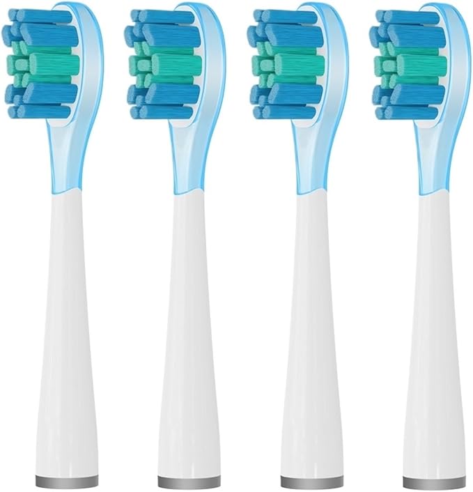 10 Pcs / for Usmile Toothbrush Head Copper Free Shock-Absorbing Replacement Brush Heads(Green-10)