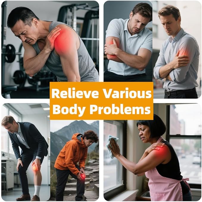 3-in-1 Cordless Knee Shoulder Massager with Heat and Vibration. Adjustable Brace for Shoulders Elbows Knees. Gifts for Dad Mom Men Women.(GRAY-3IN1)