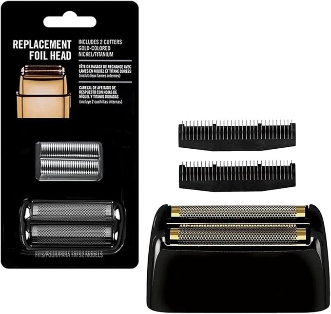 Replacement Foil and Blades Set Compatible for BaByliss PRO Barberology Cordless Metal Double Foil Shaver FXFS2(Black)