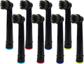 Black Bamboo Charcoal Brush Heads Compatible for Oral B Electric Toothbrush Advance Power/Pro Health/Triumph/3D Excel/Vitality Precision(8pcs Black)