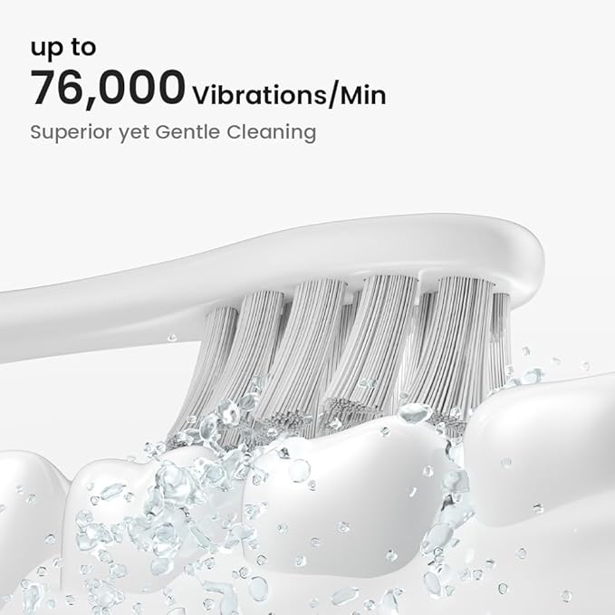 Oclean Electric Toothbrush for Adults 150 Days Battery Life Electric Toothbrush USB Rechargeable Sonic Travel Toothbrush with 6 Brush Heads &amp Travel Case 5 Modes and Smart Timer