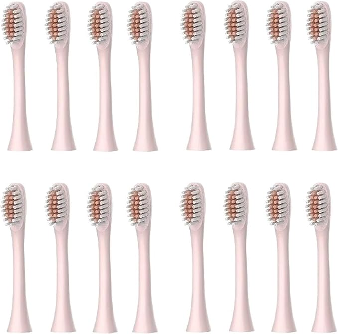 16Pcs Replacement Toothbrush HeadsCompatible for N101 N100 N105 Soft Bristles Nozzles(16pcs Pink)