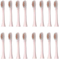 16Pcs Replacement Toothbrush HeadsCompatible for N101 N100 N105 Soft Bristles Nozzles(16pcs Pink)
