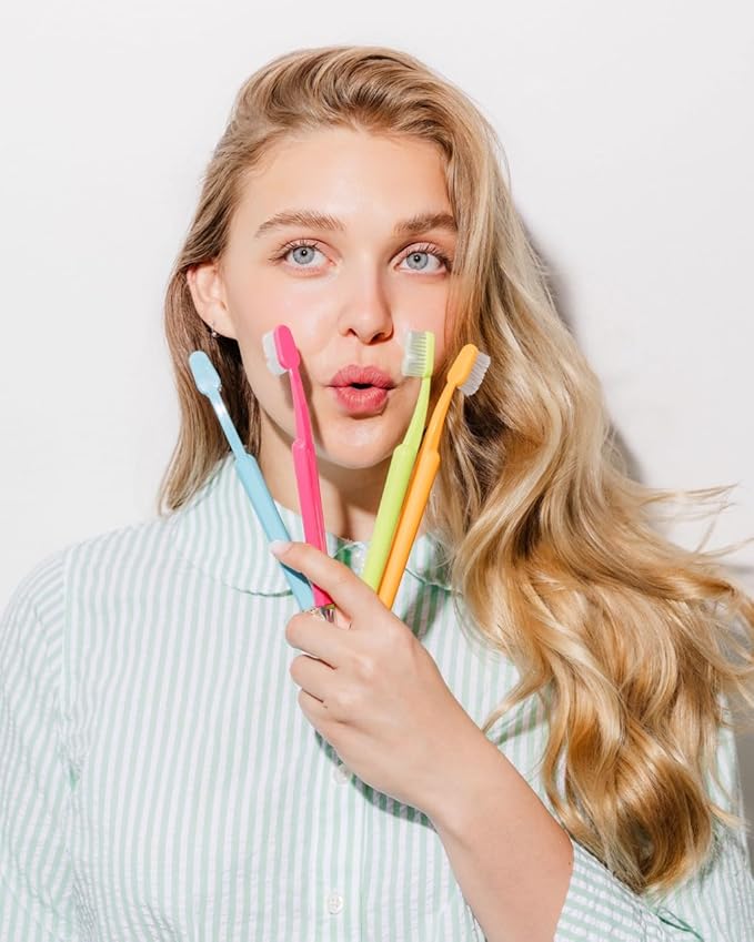 TRASK The Better Brush - Luxury Soft Bristle Dentist Designed Manual Toothbrush for Adults Azure