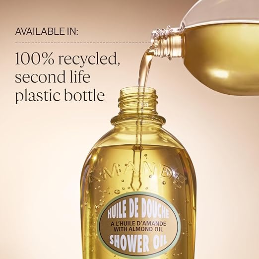 L'OCCITANE Cleansing &amp Softening Almond Shower Oil Body Wash &amp Shaving Base Purifies &amp Smooths Without Drying Skin Milky Lather Nourishing Skincare