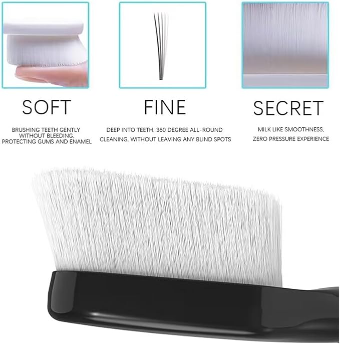 2/4PCS Ultra-fine Soft Toothbrush Brush Heads Compatibility for Phili Sonic HX3/HX6/HX9 for 6780 3014(4PCS White)