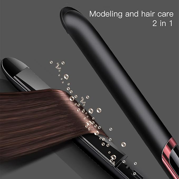 Yinhing Hair Straightener Ceramic Flat Iron with Adjustable Temperature 140-200 for Straight and Curly Hair with Essential Oil Use for Nourishment