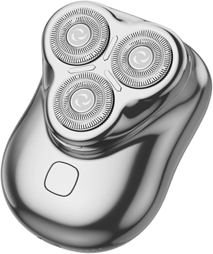 Small Rechargeable Men Electric Shaver with 3 Floating Heads Multifuntional Small Trimmer ABS Texture for Close Shaving