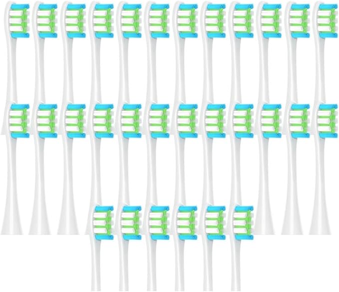 30/50PCS Vacuum Brush Compatible for Oclean X PRO/ Z1/ F1/ One/Air 2 /SE Replacement Head Toothbrush Nozzles Soft Bristle(30White)