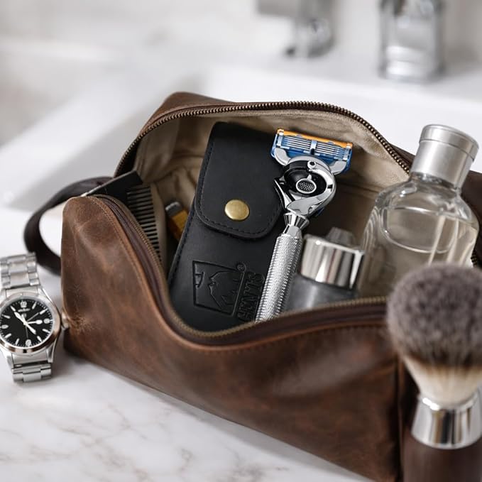 Flex Ball Handle Shaving Razor – All Chrome Long Handle Razor with Flex Pivot Technology &amp Diamond Knurled Grip for Men’s Precision Shaving