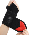 Kovarria TheraWrap Cordless 3-in-1 Red Light Therapy Wrist Wrap Rechargeable Hand Brace with 3 Heat Settings &amp 3 Vibration Levels