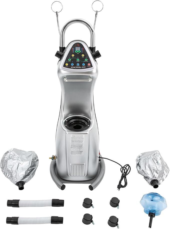 Standing Hair Steamer 650W Floor Stand Hair Treatment Machine Multifunctional Hair-Treatment Machine with Handles &amp External Water Bottle for Beauty Salons Homes