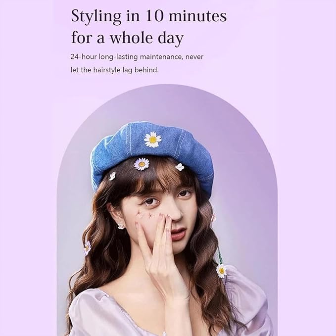 French Curls Iron Create Frizz-Free French Curls Effortlessly Curling Irons French Wave Curling Irons 15-Second Heat-Up Four Settings Travel Curling Iron