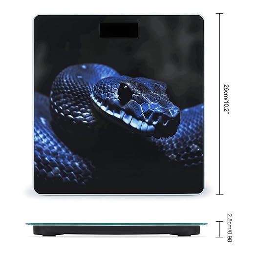 Blue Snake Scale for Body Weight Accurate Digital Bathroom Scale Toughened Glass High Precision Scales Smart Weight Scales with Large LCD Backlight Display Weighing Machine