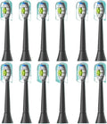 8/12pcs Replacement Toothbrush Heads Compatible for Philips Sonicare Electric Brush Head 4100 6500 6100 7500 5(12pcs Black)