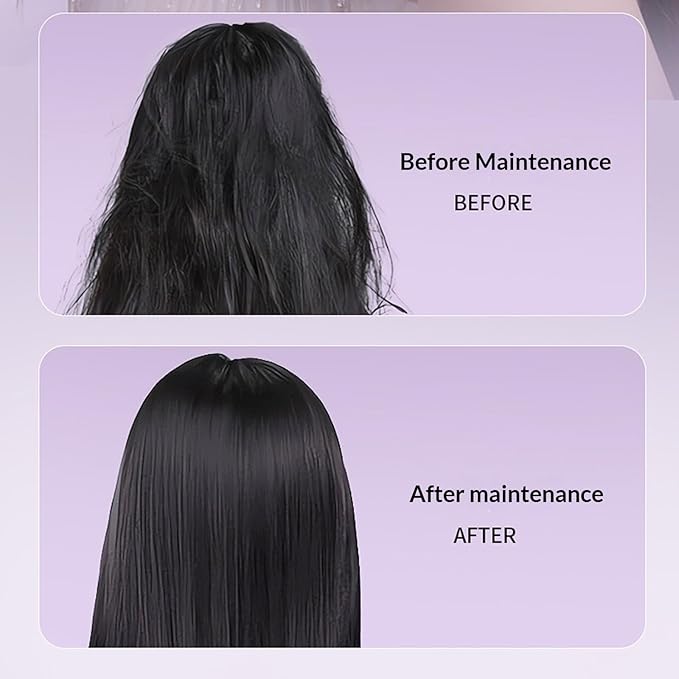 Hair Straightener Brush Portable Cordless Hair Straightener Brush with 4 Temperature Settings &amp LED Display (03)