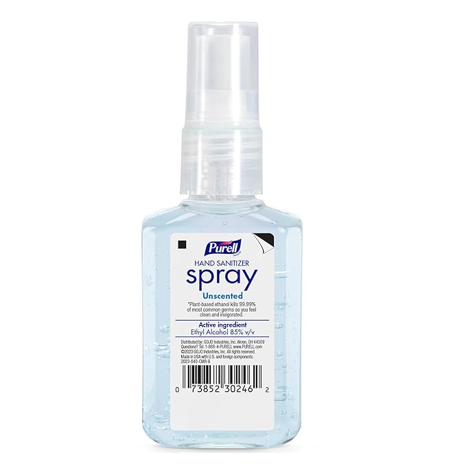 PURELL Advanced Hand Sanitizer Spray Unscented 2 fl oz Travel-Size Spray Bottle (Pack of 6) – 2023-04-EC