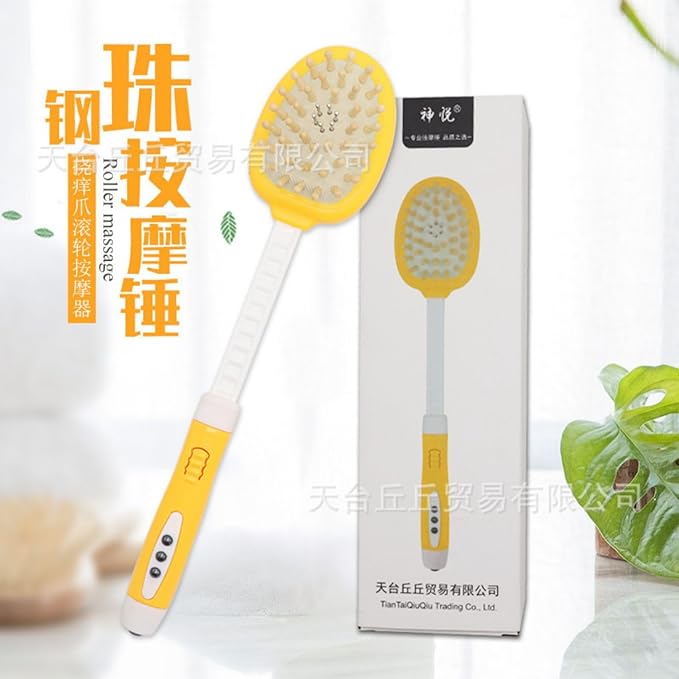 芒果型木珠按摩捶 Manual Body Massage Hammer 可弯折手动双面健身拍打棒肩颈按摩敲背锤 HomeOffice Body Electric Massagers
