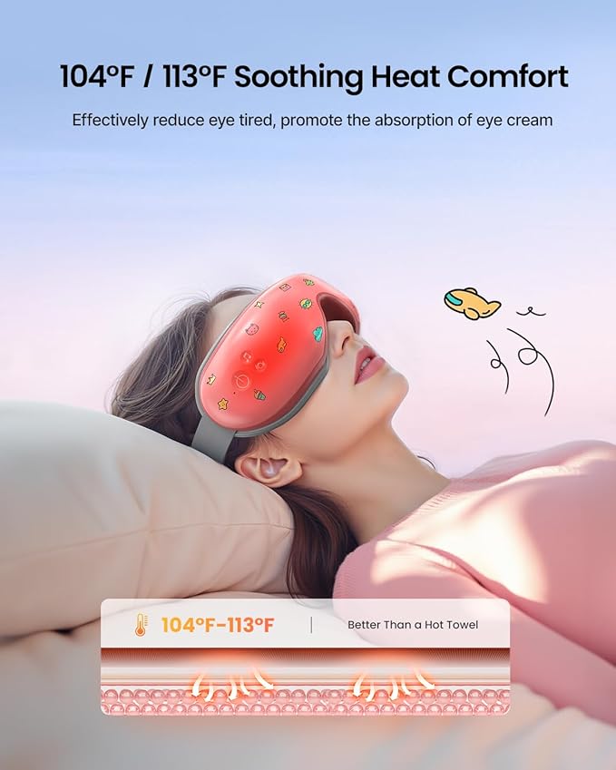 RENPHO Eye Massager with Heat Mothers Day Birthday Gifts for Mom Women Men Her Eye Mask for MigraineSleep Mask for Dry Eyes Relax Reduce Strain for Men Dad Eyeris 1